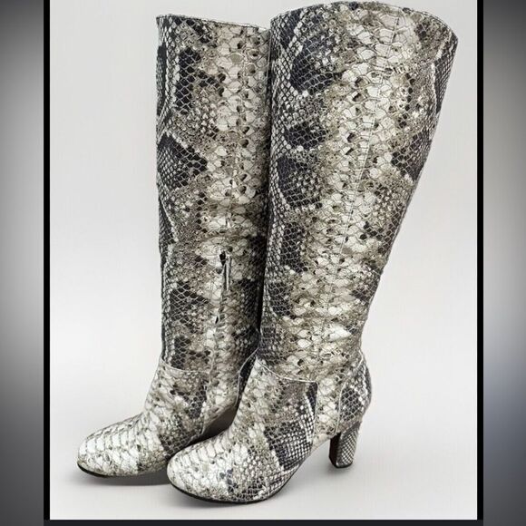 Sam Edelman Serephinia Snakeskin Tall Boots - Picture 1 of 8